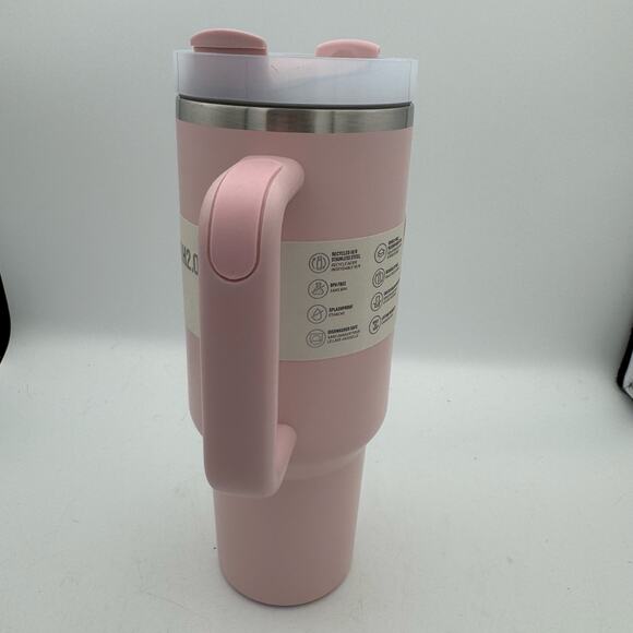 Stanley Quencher H2.0 Tumbler 40oz Cherry Blossom Pink Cup With Straw NIB - Picture 3 of 12